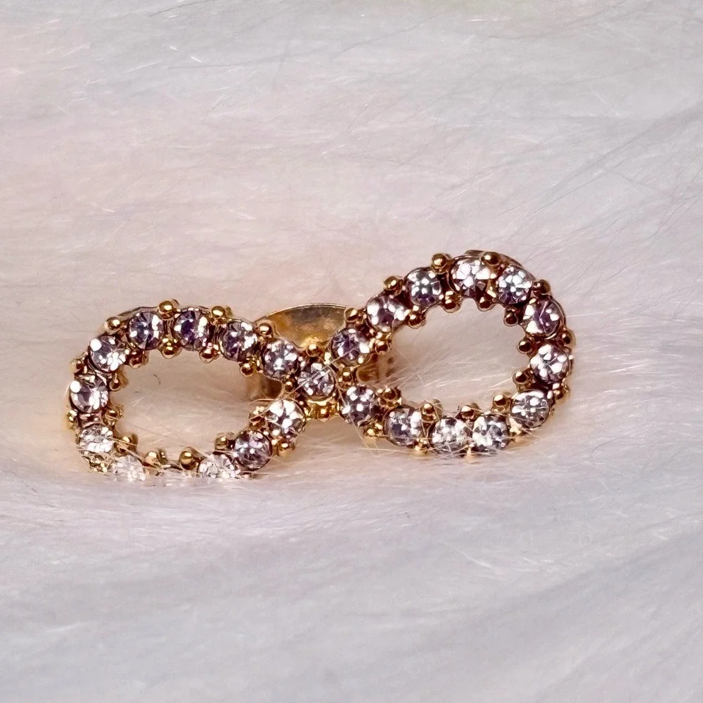 Gold Infinity‎ Stud Earrings